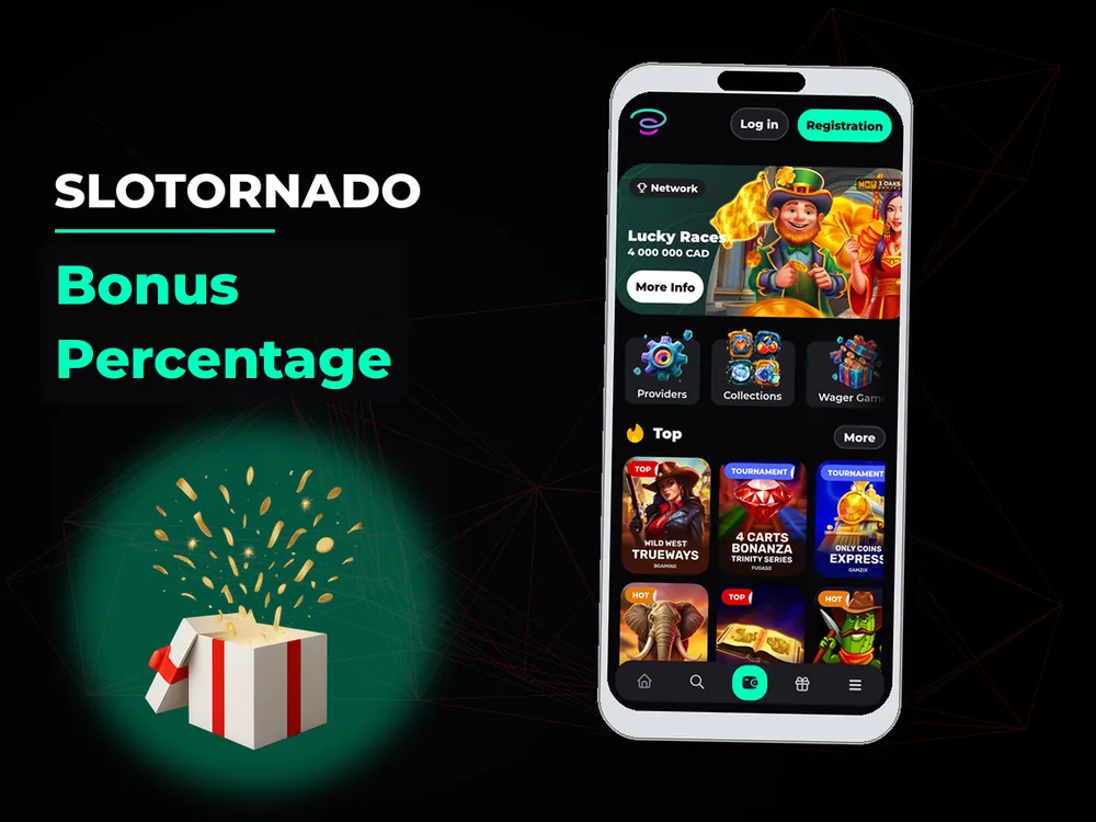 Slotornado - Bonus Percentage